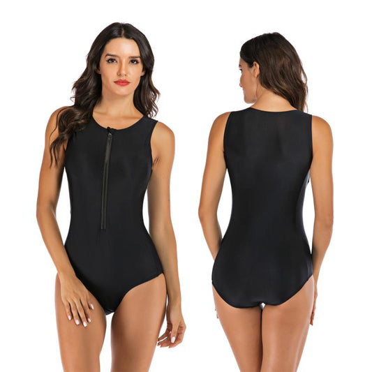 The Capri Luxe Zip Sculpt One-Piece