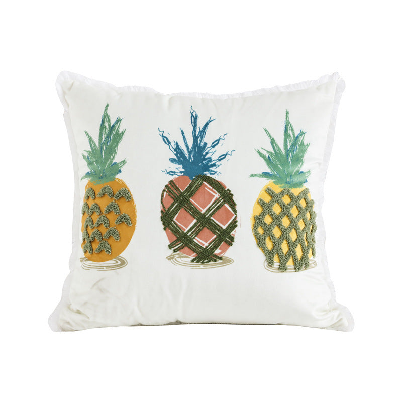 Velvet Embroidered Throw Pillow Cover