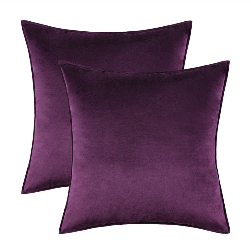 Covered velvet pillow cover
