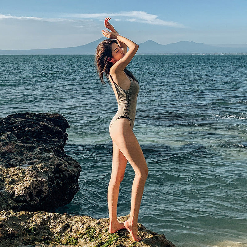 Retro triangle swimsuit