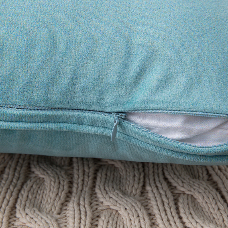 Covered velvet pillow cover