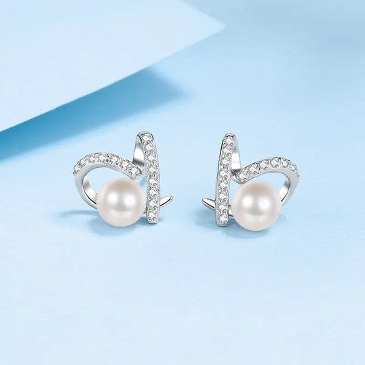 The Riviera Freshwater Pearl Luxe Stud Earrings