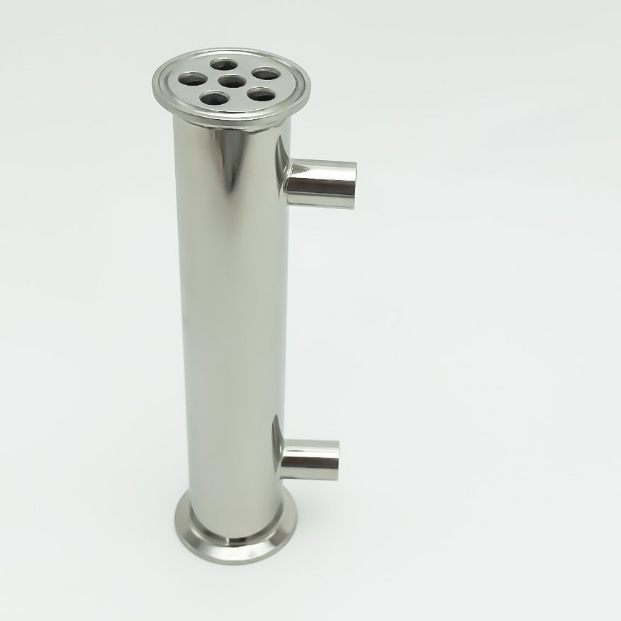 Dephlegmator 1.5" 38mm(OD51mm)304Stainless Steel Reflux Condenser Height 200mm Inside 6 Tubes For Moonshine Distillation Column
