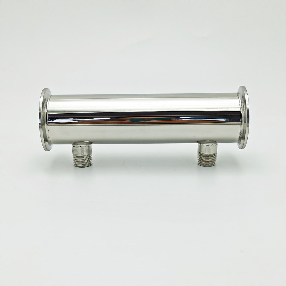 Dephlegmator 2" 51mm(OD64mm)304Stainless Steel Reflux Condenser Height 200mm Inside 8 Tubes For Moonshine Distillation Column