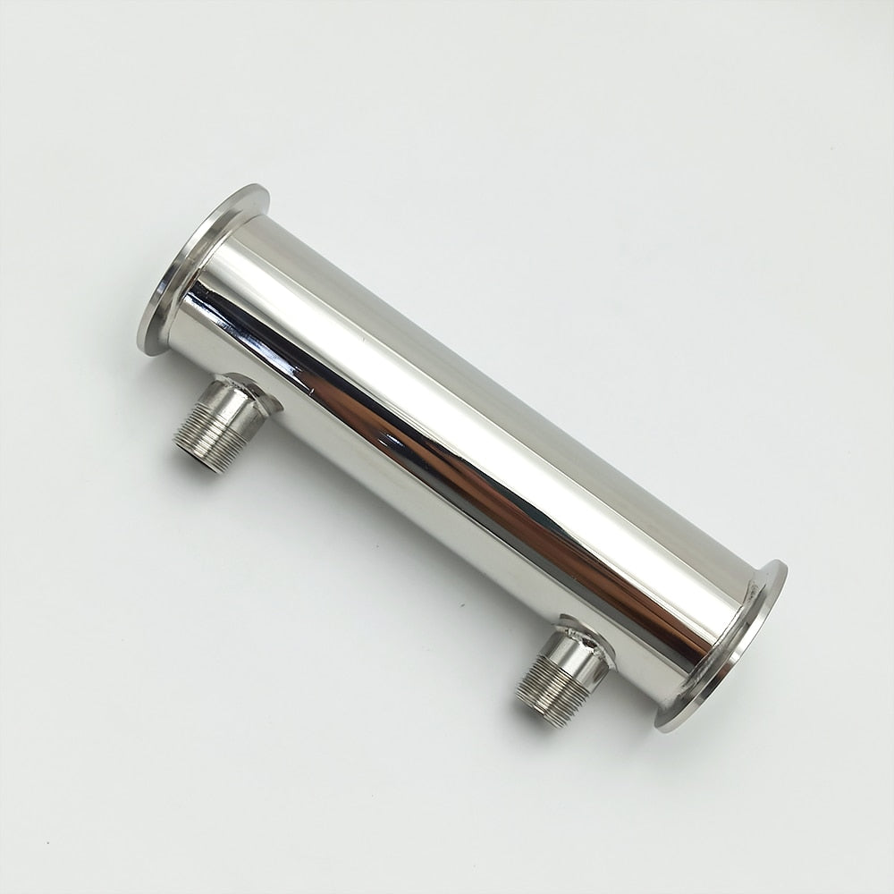 Dephlegmator 2" 51mm(OD64mm)304Stainless Steel Reflux Condenser Height 200mm Inside 8 Tubes For Moonshine Distillation Column