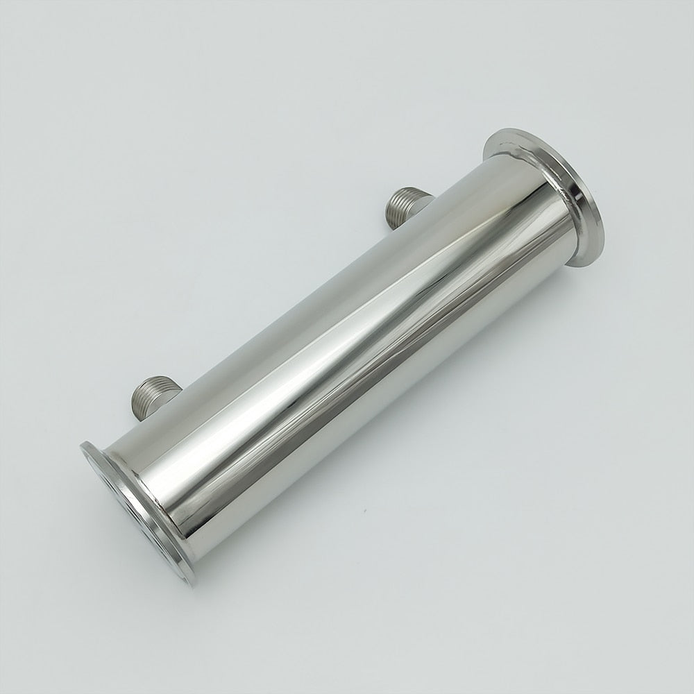 Dephlegmator 2" 51mm(OD64mm)304Stainless Steel Reflux Condenser Height 200mm Inside 8 Tubes For Moonshine Distillation Column