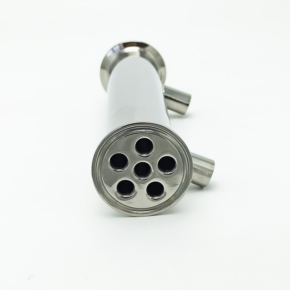 Dephlegmator 1.5" 38mm(OD51mm)304Stainless Steel Reflux Condenser Height 200mm Inside 6 Tubes For Moonshine Distillation Column