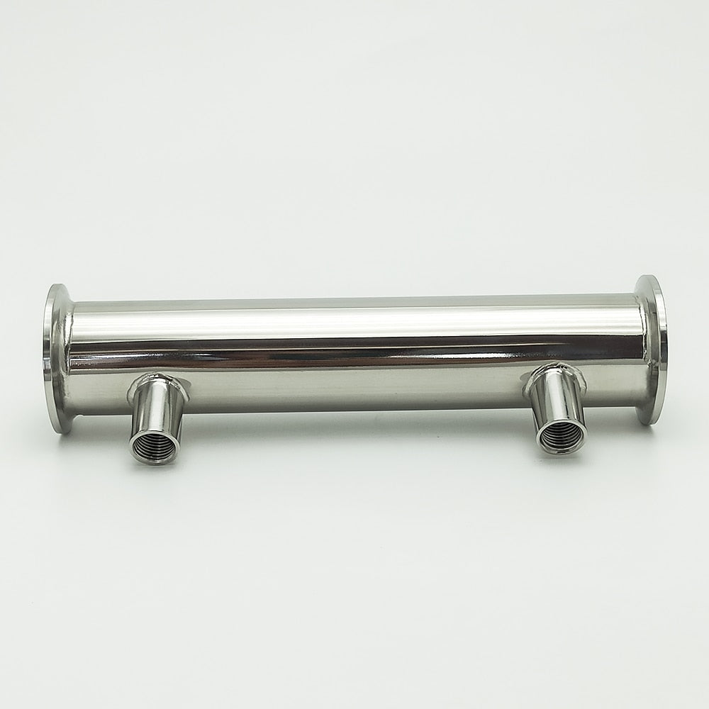 Dephlegmator 1.5" 38mm(OD51mm)304Stainless Steel Reflux Condenser Height 200mm Inside 6 Tubes For Moonshine Distillation Column
