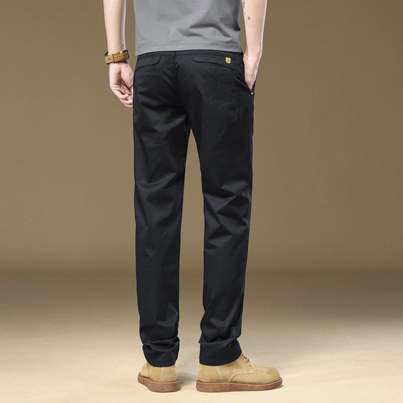 Men's Casual Pants Autumn Thick Slim Straight Cotton