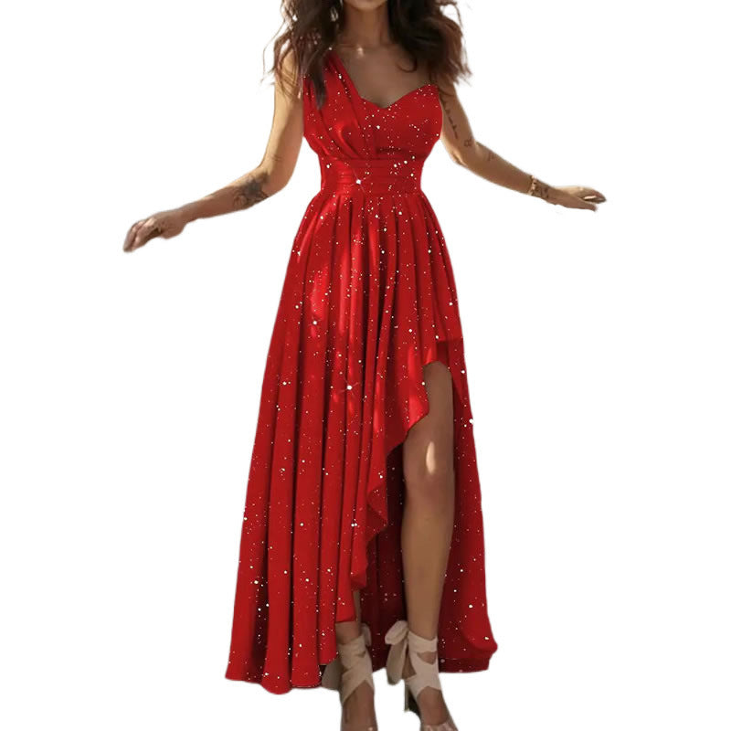 The Santorini Sunset Asymmetrical Dress