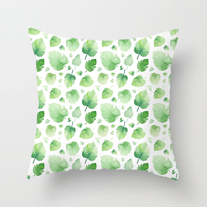 Blue And Green Printed Pillow Cover