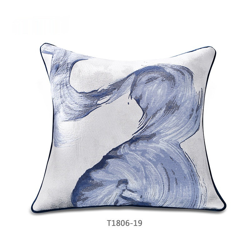 Blue Ink Painting Series Pillow Covers