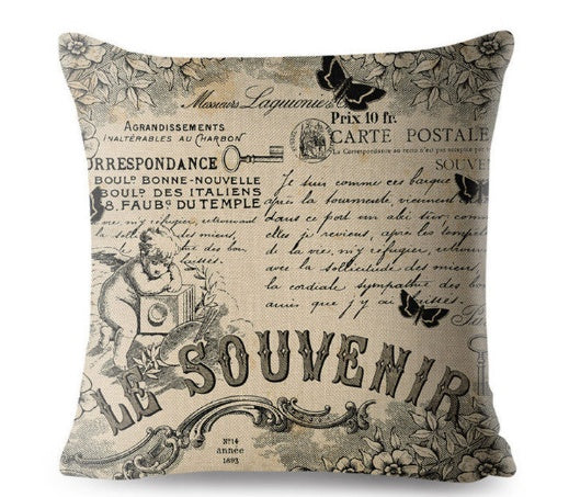 Antique Retro Look Pillow Cover