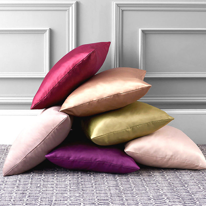 100 Tencel Square Solid Color Pillow Cover