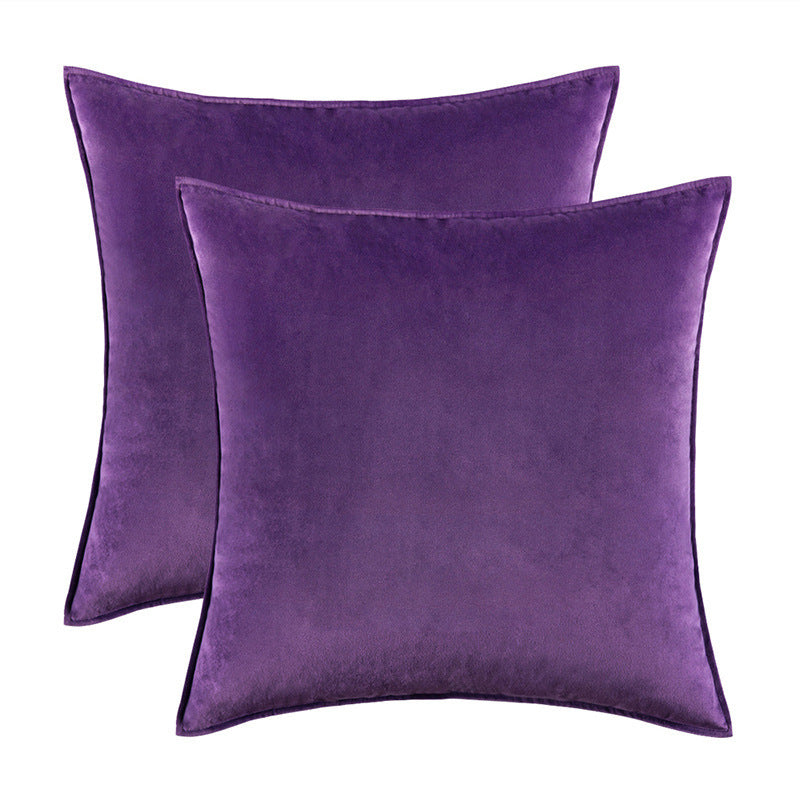 Covered velvet pillow cover