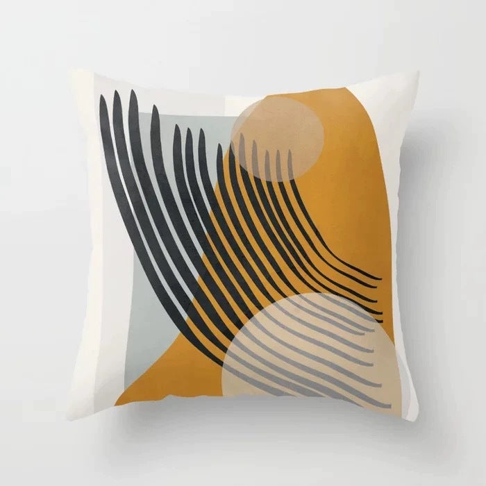 Abstract geometric pillowcase