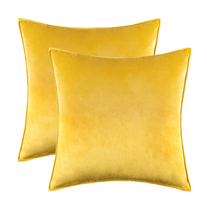 Covered velvet pillow cover