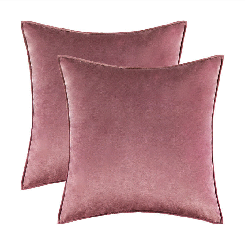 Covered velvet pillow cover