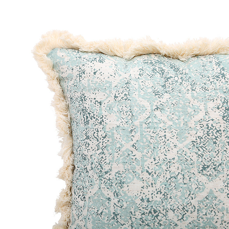 Woven tufted pillow cover