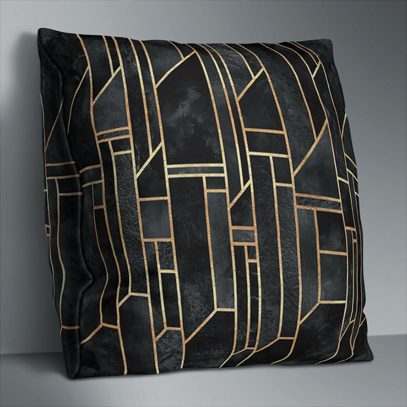 Simple Pattern Throw Pillowcase Polyester Pillow Case