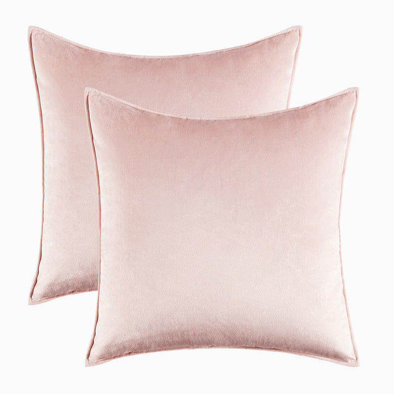 Covered velvet pillow cover