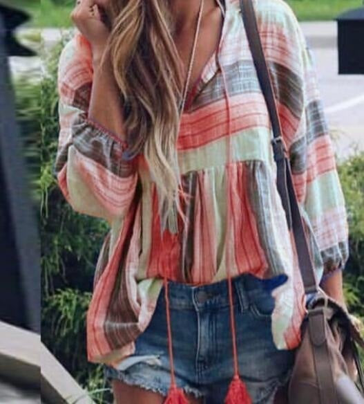 The Sedona Luxe Boho Tassel Statement Blouse
