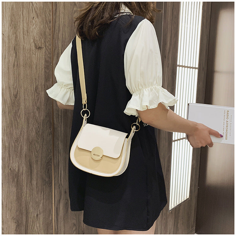 Crossbody fashion texture saddle bag