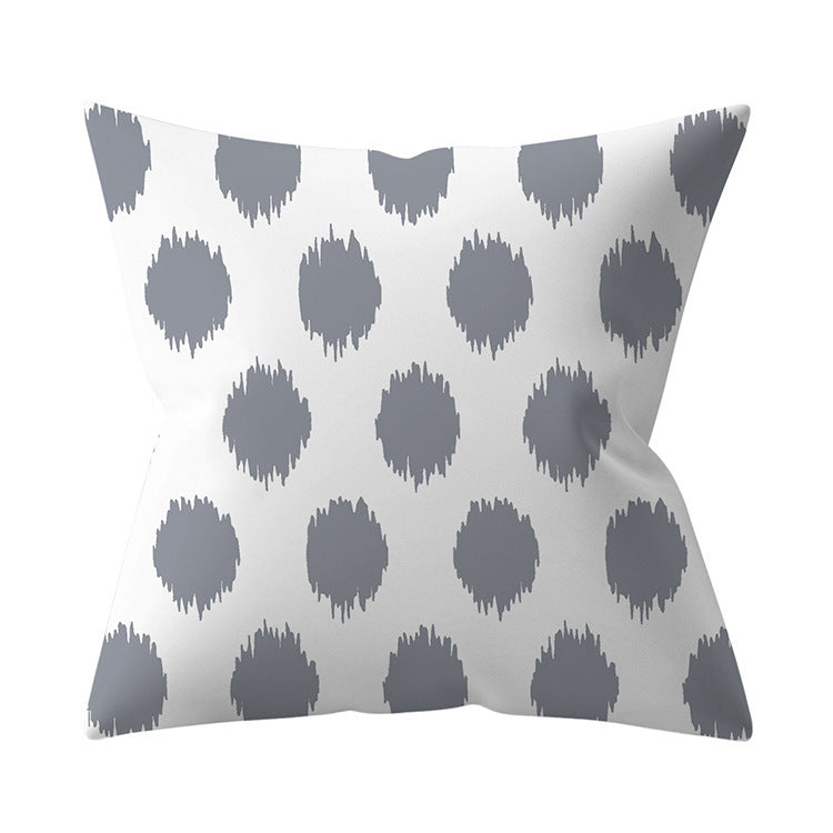 Gray Geometric Pillow Cover