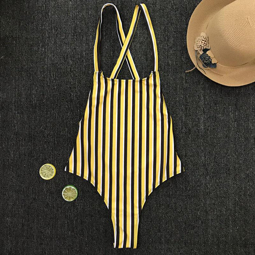 Swimsuit with suspenders