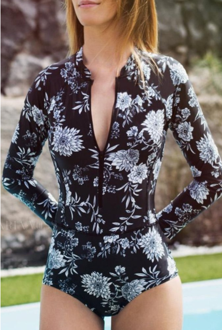 The Riviera Luxe Long Sleeve Sculpt One-Piece