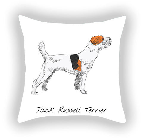 Doggies!  Printed Pillow Cover Short Plush - Cotton and Linen