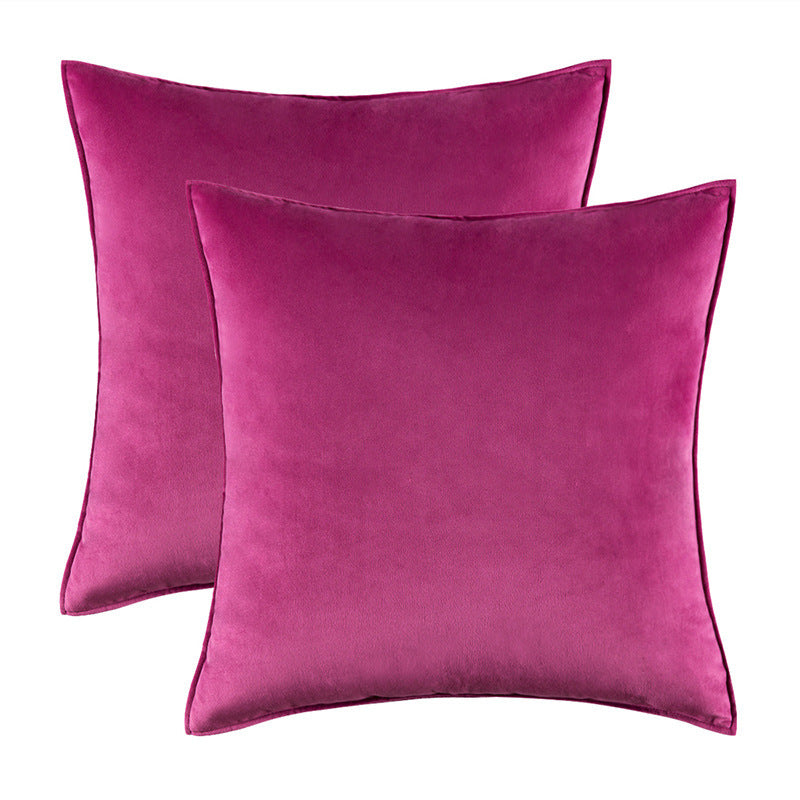 Covered velvet pillow cover