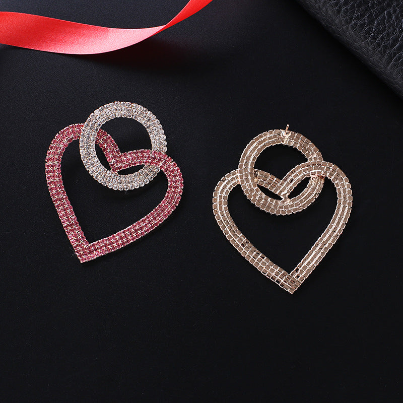 Fashion peach Heart Accessories Earrings