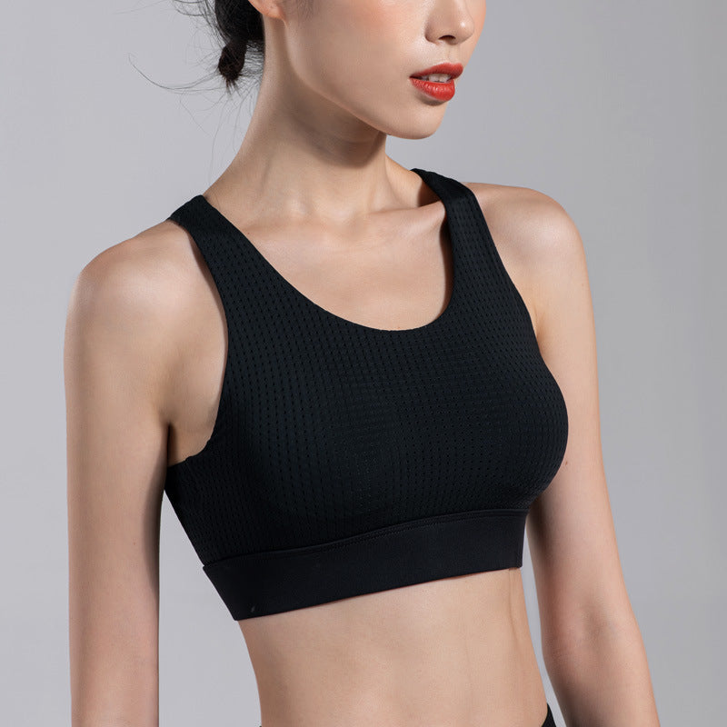 Running Shockproof Vest-style Gathering And Shaping All-in-one Yoga Fitness Bra