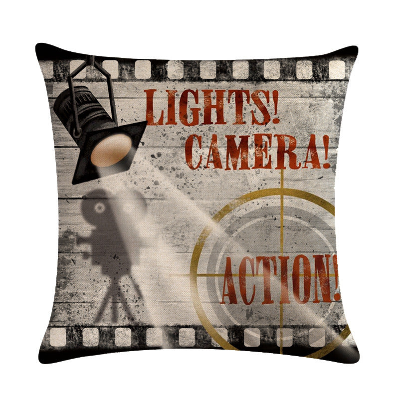 Retro Style Series Linen Sofa Pillow Car Cushion Cover Bay Window Cushion