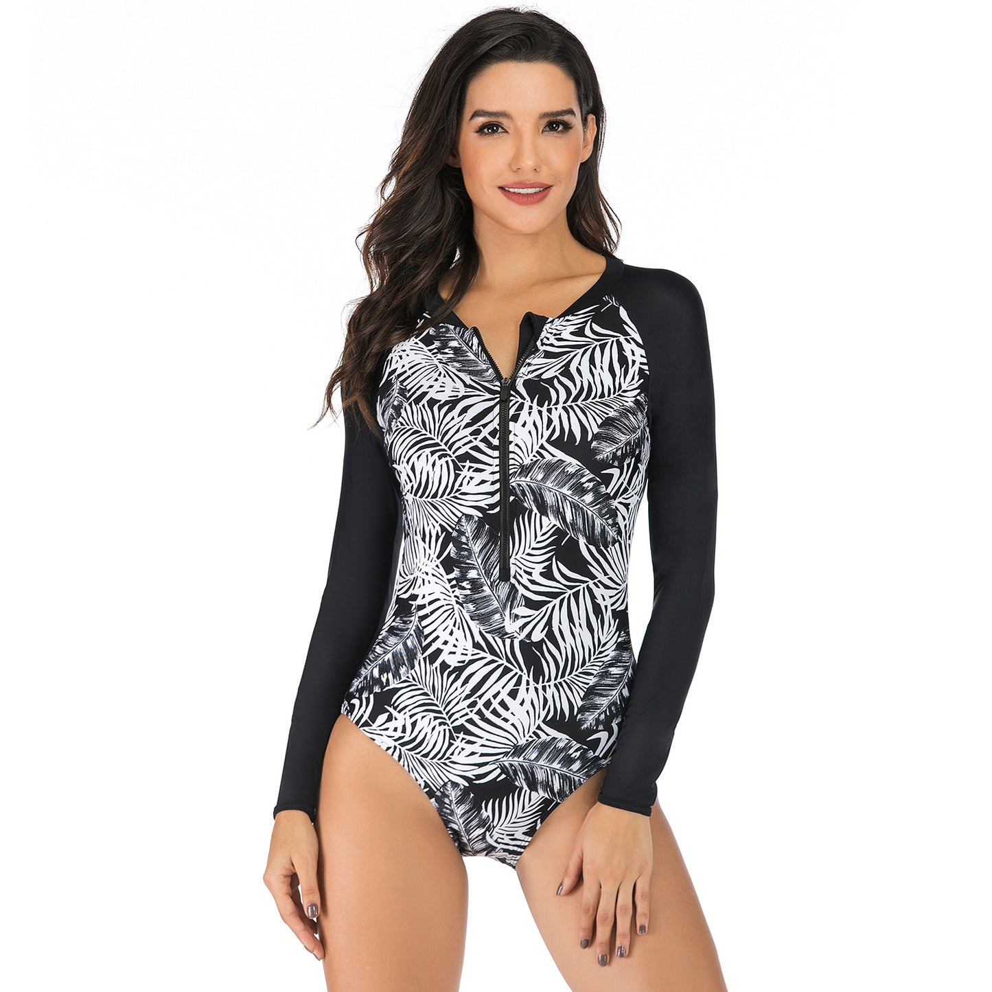 Long Sleeve Surf Suit Zipper One Piece