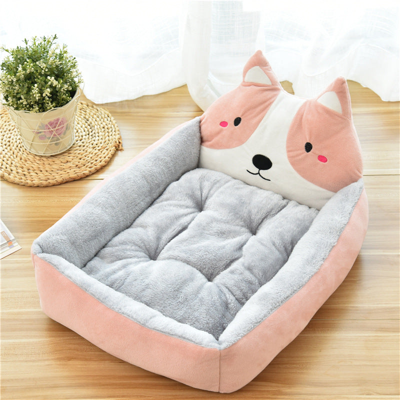 Large Pet Cat Dog Bed 7Colors Warm Cozy Soft Fleece Nest Dog Cat Beds