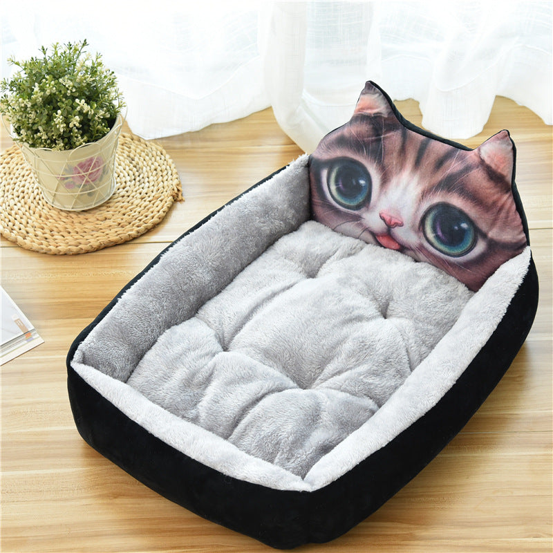 Large Pet Cat Dog Bed 7Colors Warm Cozy Soft Fleece Nest Dog Cat Beds