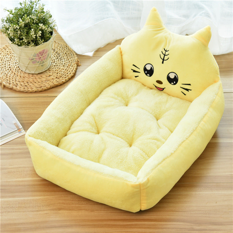 Large Pet Cat Dog Bed 7Colors Warm Cozy Soft Fleece Nest Dog Cat Beds