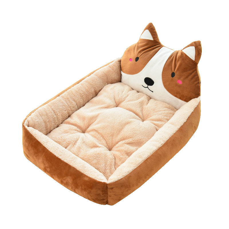 Large Pet Cat Dog Bed 7Colors Warm Cozy Soft Fleece Nest Dog Cat Beds