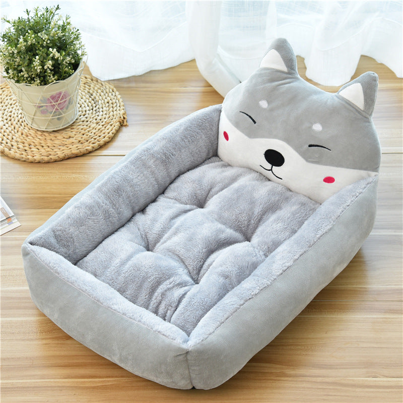 Large Pet Cat Dog Bed 7Colors Warm Cozy Soft Fleece Nest Dog Cat Beds