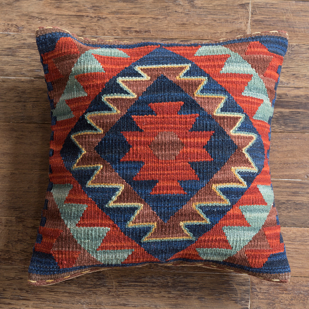 American Country Style Imported From India  Ethnic Style  Kilim Hand Woven Hard Wool Pillow Cover   Cushion