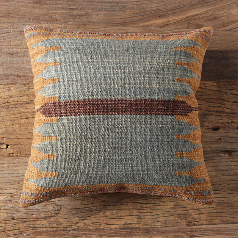 American Country Style Imported From India  Ethnic Style  Kilim Hand Woven Hard Wool Pillow Cover   Cushion