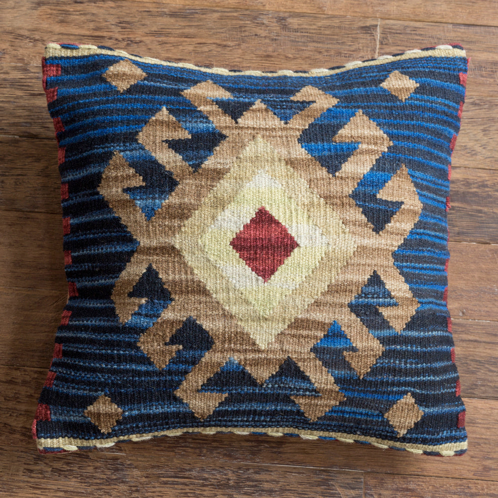 American Country Style Imported From India  Ethnic Style  Kilim Hand Woven Hard Wool Pillow Cover   Cushion