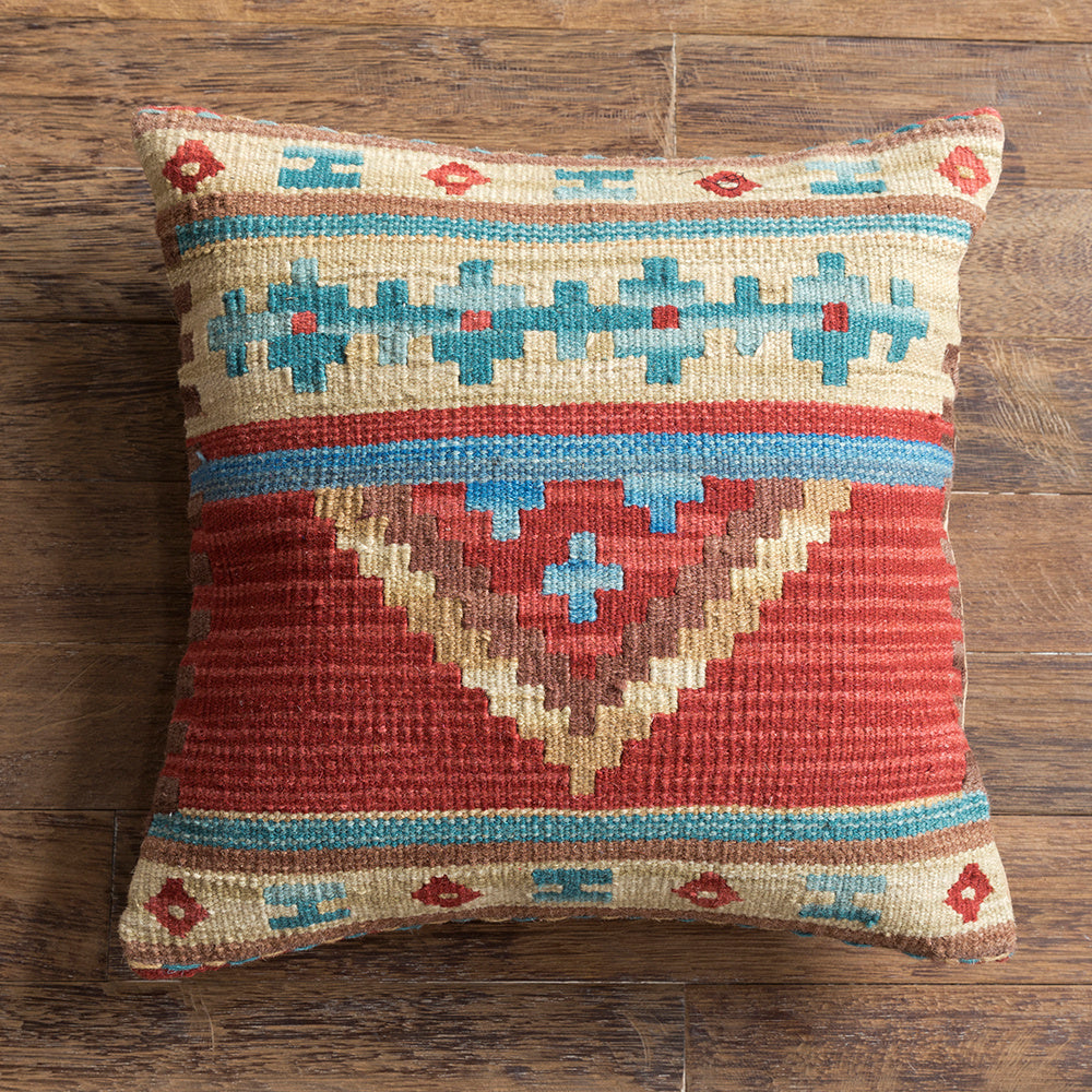 American Country Style Imported From India  Ethnic Style  Kilim Hand Woven Hard Wool Pillow Cover   Cushion