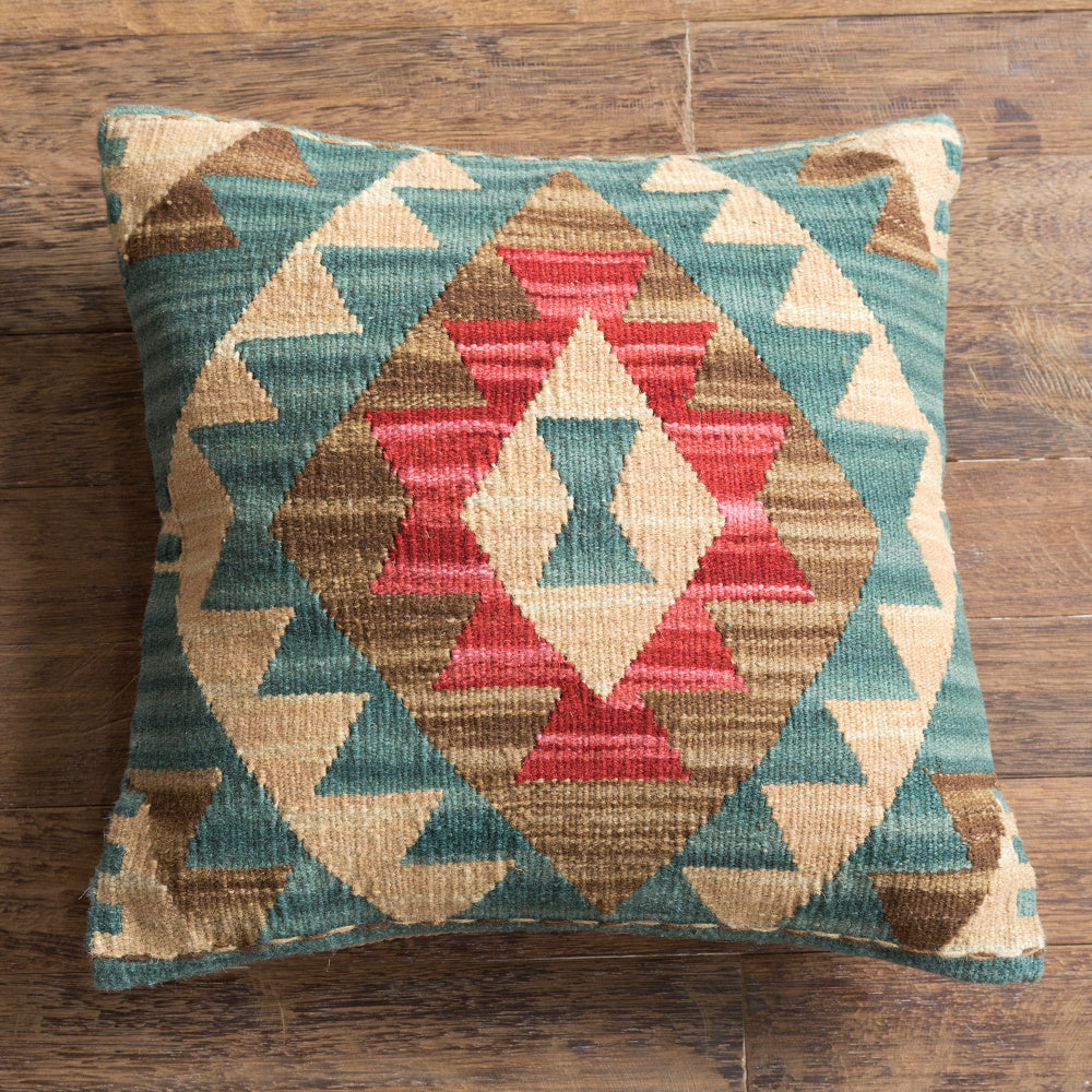 American Country Style Imported From India  Ethnic Style  Kilim Hand Woven Hard Wool Pillow Cover   Cushion