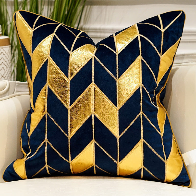 Embroidered Throw Pillow for Modern Light Luxury Sofa