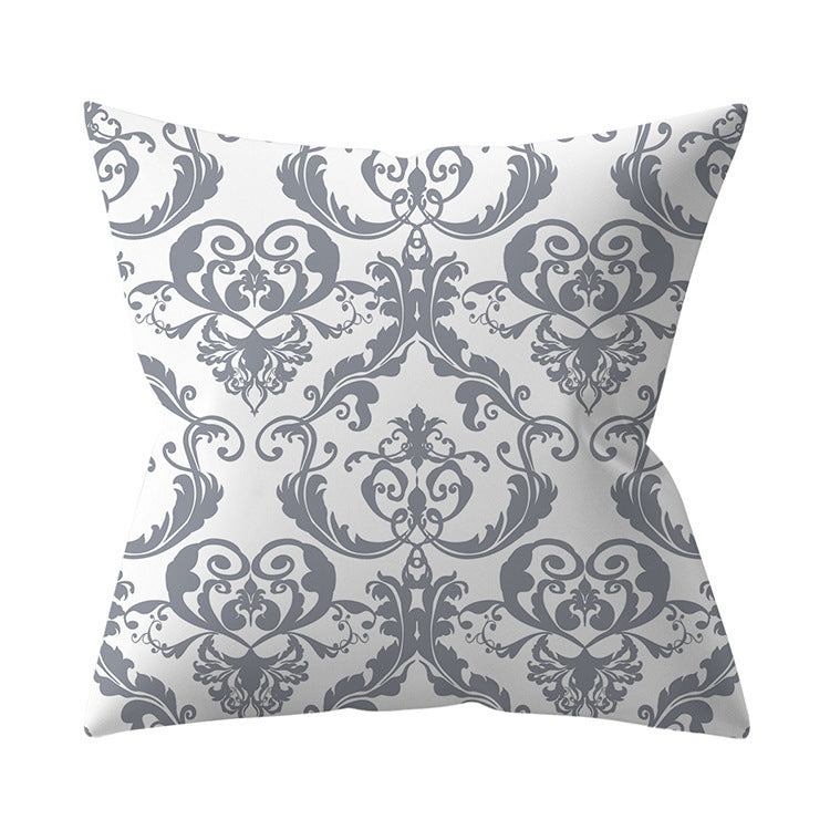 Gray Geometric Pillow Cover