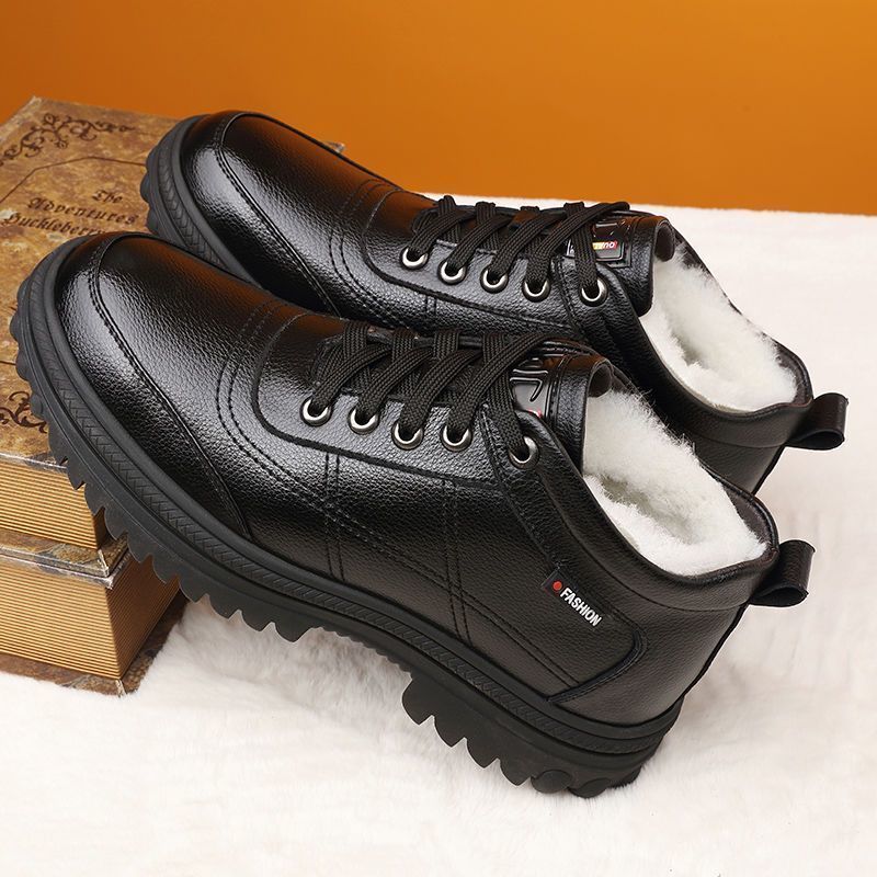 Winter New Fleece-lined Thickened Men's Cotton Shoes