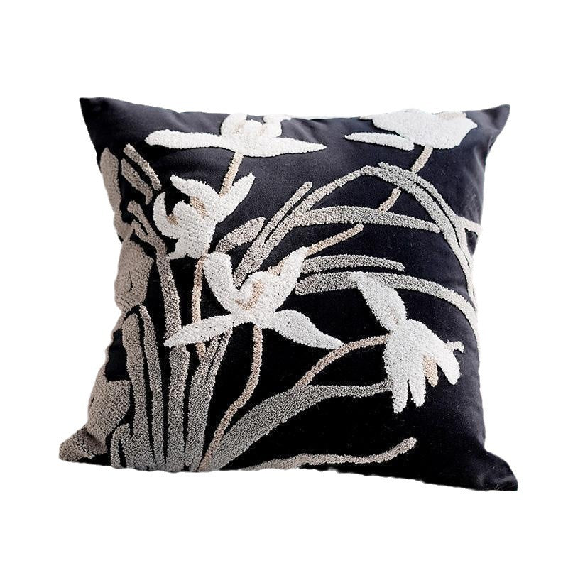 Plant Leaves Tufted Pillow Cover